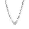 Thumbnail Image 1 of Heart Charm Necklace in Hollow Sterling Silver
