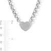 Thumbnail Image 3 of Heart Charm Necklace in Hollow Sterling Silver