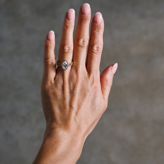 2 CT. T.w. Marquise-Cut Certified Lab-Grown Diamond Frame Bridal Set in 14K Gold (F/Vs2)