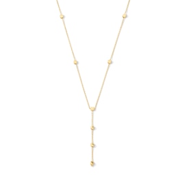Cube Station “Y” Necklace in Solid 10K Gold - 20”