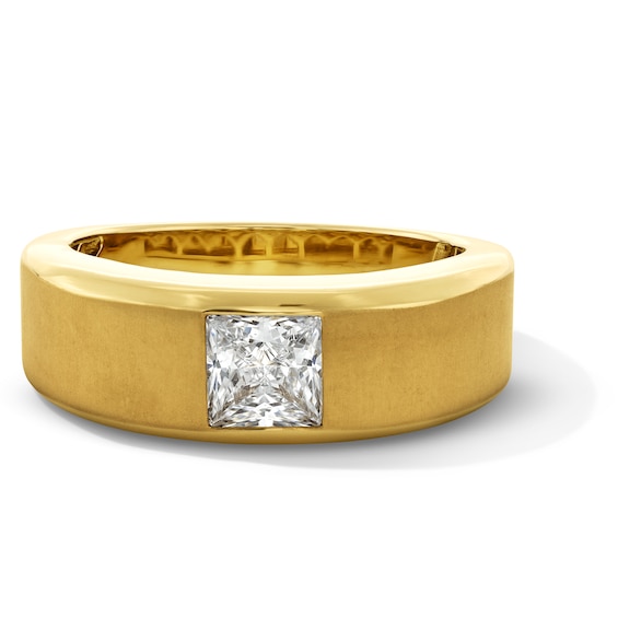 1 CT. Square-Cut Certified Lab-Grown Diamond Solitaire Band in 10K Gold (F/Vs2)