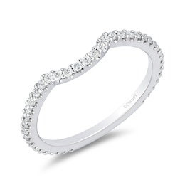Enchanted Star 1/3 CT. T.W. Lab-Grown Diamond Contour Anniversary Band in 14K White Gold (F/VS2)