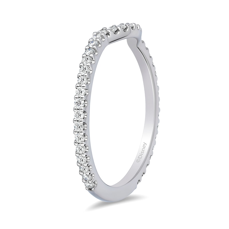 Main Image 2 of Enchanted Star 1/3 CT. T.W. Certified Lab-Grown Diamond Contour Anniversary Band in 14K White Gold (F/VS2)