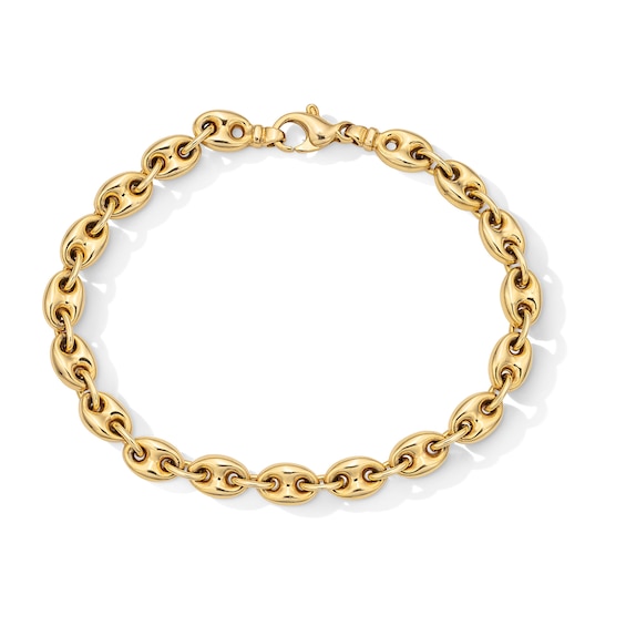 6.0mm Puff Mariner Chain Bracelet in Hollow 10K Gold - 7.5â