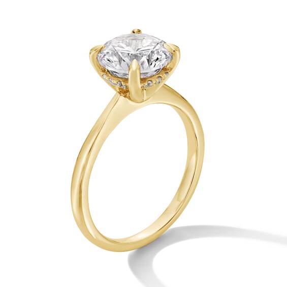 2-1/2 CT. T.w. Certified Lab-Grown Diamond Solitaire Hidden Halo Engagement Ring in 14K Gold (F/Vs2)