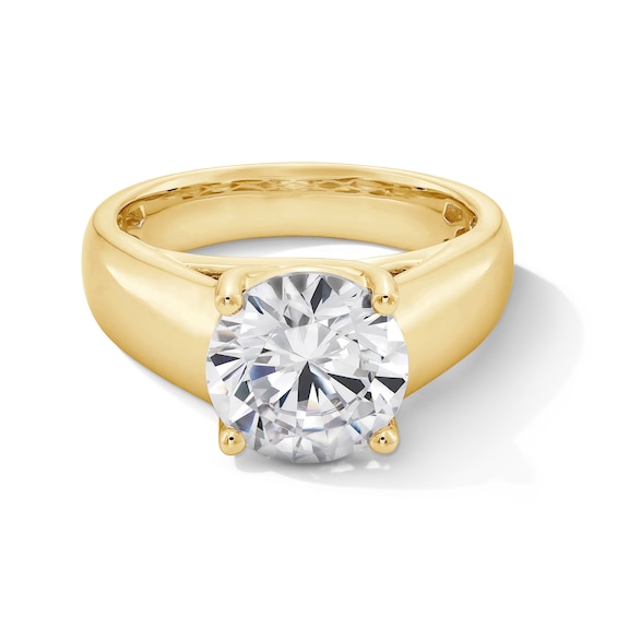 3 CT. Certified Lab-Grown Diamond Solitaire Thick Shank Engagement Ring in 14K Gold (F/Vs2)