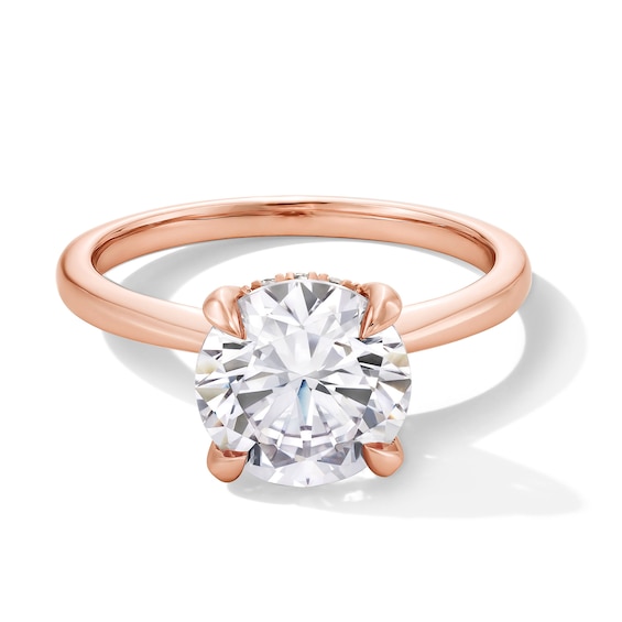 2-1/2 CT. T.w. Certified Lab-Grown Diamond Solitaire Hidden Halo Engagement Ring in 14K Rose Gold (F/Vs2)