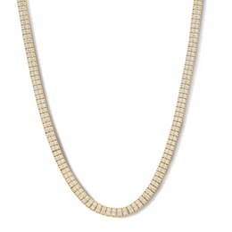 9-1/4 CT. T.W. Certified Lab-Grown Diamond Double Row Tennis Necklace in 10K Gold (F/VS2) - 20"