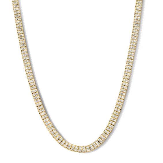 9-1/4 CT. T.w. Certified Lab-Grown Diamond Double Row Tennis Necklace in 10K Gold (F/Vs2) - 20"