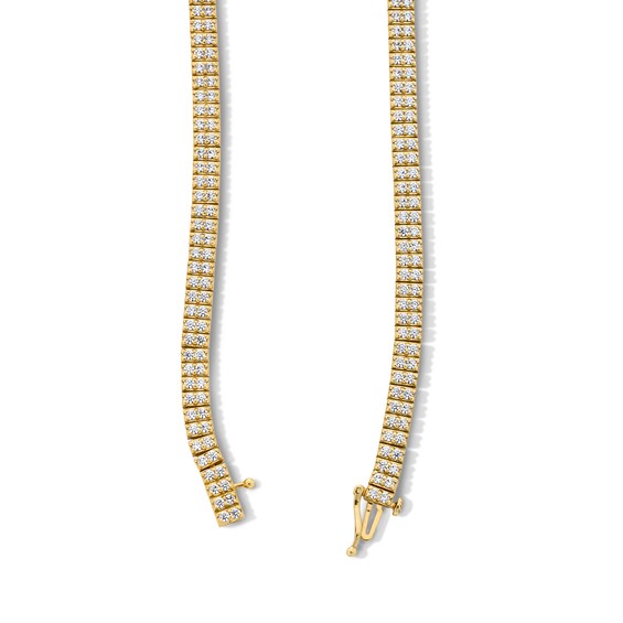 9-1/4 CT. T.w. Certified Lab-Grown Diamond Double Row Tennis Necklace in 10K Gold (F/Vs2) - 20"