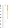 Thumbnail Image 3 of Bar and Chain Drop Front/Back Earrings in Solid 10K Gold