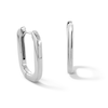 Thumbnail Image 1 of 22.0mm Flat Paper Clip Link Hoop Earrings in Solid Sterling Silver