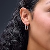 Thumbnail Image 2 of 22.0mm Flat Paper Clip Link Hoop Earrings in Solid Sterling Silver