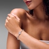 Thumbnail Image 2 of Curved Heart Plaque Bracelet in Sterling Silver - 7.75"