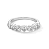 Thumbnail Image 1 of 1 CT. T.W. Heart-Shaped Certified Lab-Grown Diamond Seven Stone Alternating Band in 14K White Gold (F/VS2)