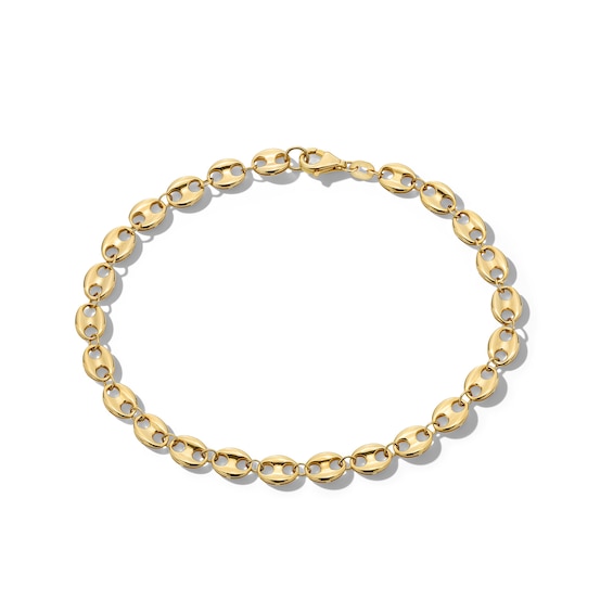 5.0mm Puff Mariner Chain Bracelet in Hollow 14K Gold - 7.5"