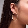 Thumbnail Image 2 of 42.8mm Diamond-Cut Hoop Earrings in Hollow 10K Gold