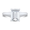 Thumbnail Image 3 of 2-1/2 CT. Emerald-Cut Certified Lab-Grown Diamond Solitaire Ribbed Shank Engagement Ring in 14K White Gold (F/VS2)