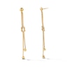 Thumbnail Image 1 of Knotted Dangle Earrings in Hollow 10K Gold