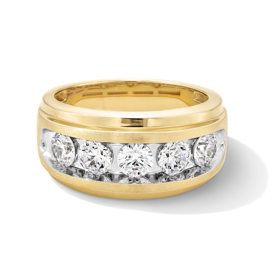 2 CT. T.w. Certified Lab-Grown Diamond Five Stone Band in 10K Gold (F/Vs2)