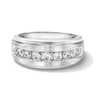 Thumbnail Image 1 of 1 CT. T.W. Diamond Stepped Edge Band in 10K White Gold