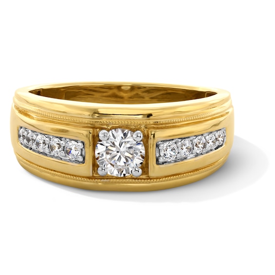 3/4 CT. T.w. Certified Lab-Grown Diamond Vintage-Style Band in 10K Gold (F/Vs2)