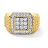 Thumbnail Image 1 of 1 CT. T.W. Square-Shaped Certified Lab-Grown Multi-Diamond Octagon Frame Ring in 10K Gold (F/VS2)