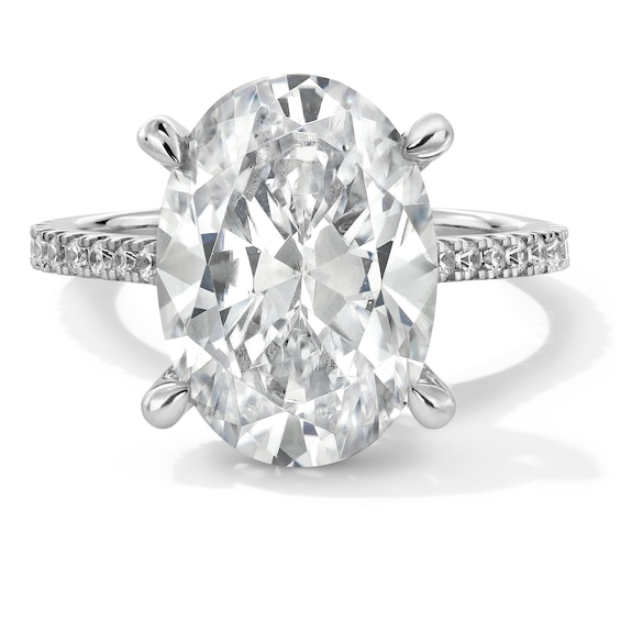6-1/2 CT. T.w. Oval Certified Lab-Grown Diamond Engagement Ring in 14K White Gold (F/Vs2)