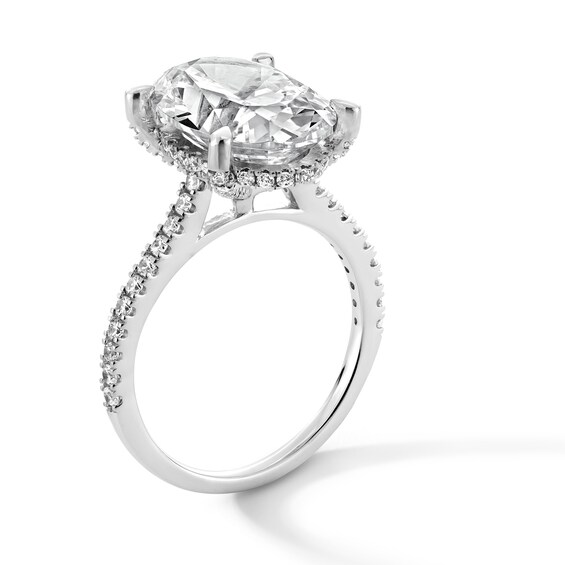 6-1/2 CT. T.w. Oval Certified Lab-Grown Diamond Engagement Ring in 14K White Gold (F/Vs2)
