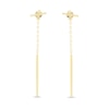 Thumbnail Image 1 of Vertical Bar Drop Earrings in Hollow 10K Gold