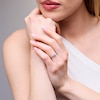 Thumbnail Image 2 of Vera Wang Love Collection 5/8 CT. T.W. Cushion-Cut Diamond Scatter Shank Bridal Set in 14K White Gold