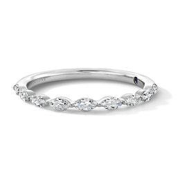 Vera Wang Love Collection 1/3 CT. T.W. Marquise-Cut Diamond Nine Stone Anniversary Band in 14K White Gold