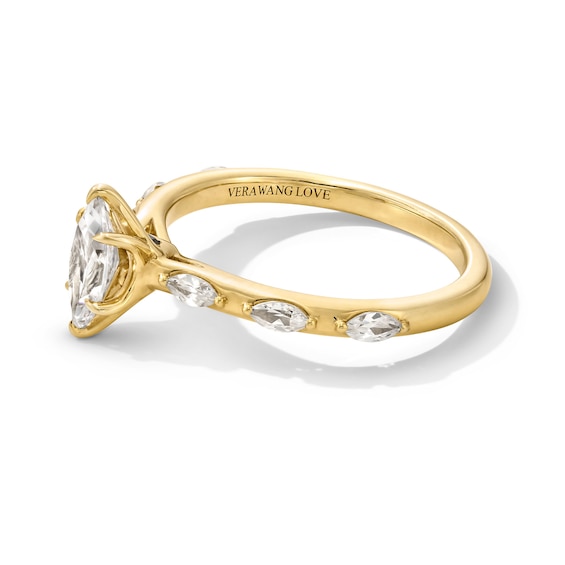 Vera Wang Love Collection 3/4 CT. T.w. Marquise-Cut Diamond Engagement Ring in 14K Gold