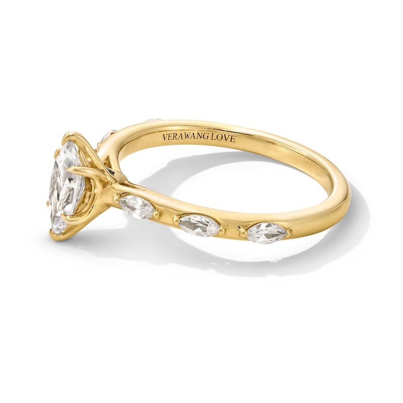 Main Image 5 of Vera Wang Love Collection 3/4 CT. T.W. Marquise-Cut Diamond Engagement Ring in 14K Gold