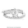 Thumbnail Image 3 of Vera Wang Love Collection 1 CT. T.W. Pear-Shaped Diamond Alternating Shank Engagement Ring in 14K White Gold