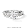 Thumbnail Image 4 of Vera Wang Love Collection 1 CT. T.W. Pear-Shaped Diamond Alternating Shank Engagement Ring in 14K White Gold
