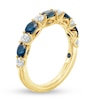 Thumbnail Image 2 of Vera Wang Love Collection Oval Blue Sapphire and 3/8 CT. T.W. Diamond Alternating Band in 14K Gold