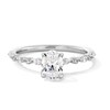 Thumbnail Image 1 of Vera Wang Love Collection 1 CT. T.W. Oval Diamond Alternating Shank Engagement Ring in 14K White Gold