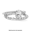 Thumbnail Image 3 of Vera Wang Love Collection 1 CT. T.W. Oval Diamond Alternating Shank Engagement Ring in 14K White Gold