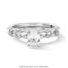 Thumbnail Image 4 of Vera Wang Love Collection 1 CT. T.W. Oval Diamond Alternating Shank Engagement Ring in 14K White Gold