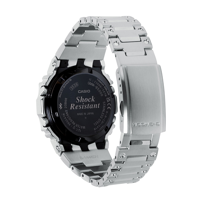 Main Image 2 of Men's Casio G-Shock Full Metal Digital Solar-Powered Watch with Octagonal Grey and Green Dial (Model: GMWB5000D-3)