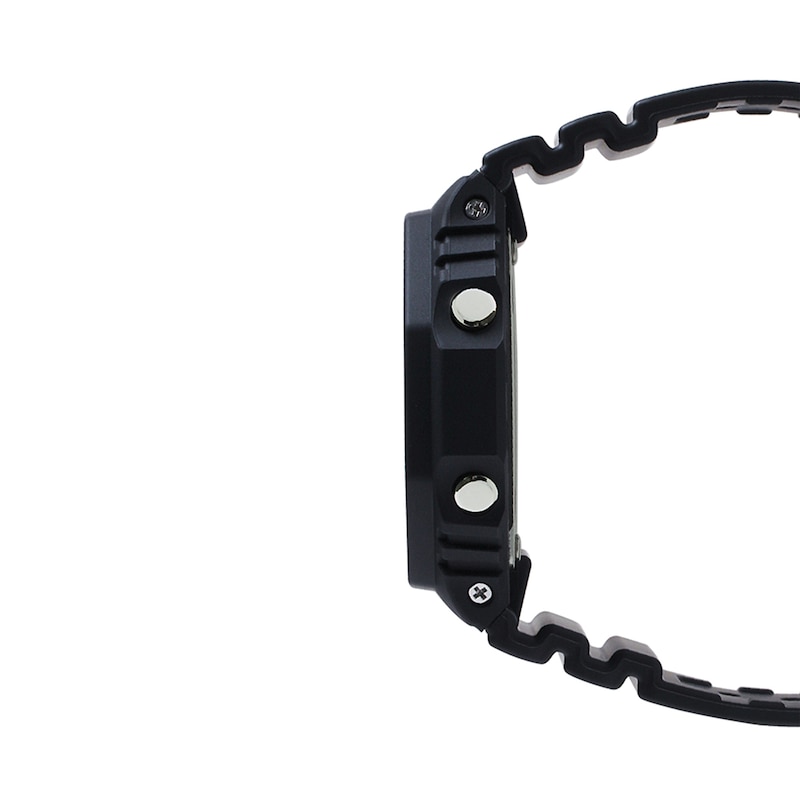 Main Image 3 of Men's Casio G-Shock Icon Analog-Digital Black Resin Strap Watch with Black Dial (Model: GA2100-1A)