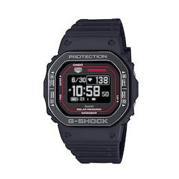 Men's Casio G-Shock Move Digital Black Resin Strap Solar-Powered Watch with Octagonal Black Dial (Model: DWH5600MB1A4)