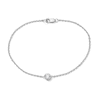 Thumbnail Image 1 of 1/4 CT. Certified Lab-Grown Diamond Solitaire Chain Bracelet in Sterling Silver (F/VS2)