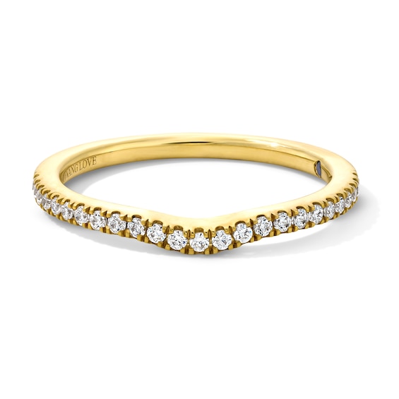 Vera Wang Love Collection 1/6 CT. T.w. Diamond Contour Anniversary Band in 14K Gold