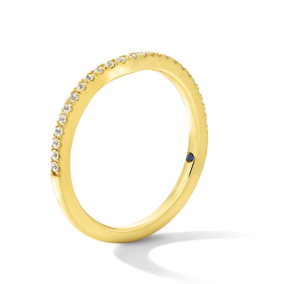 Vera Wang Love Collection 1/6 CT. T.w. Diamond Contour Anniversary Band in 14K Gold