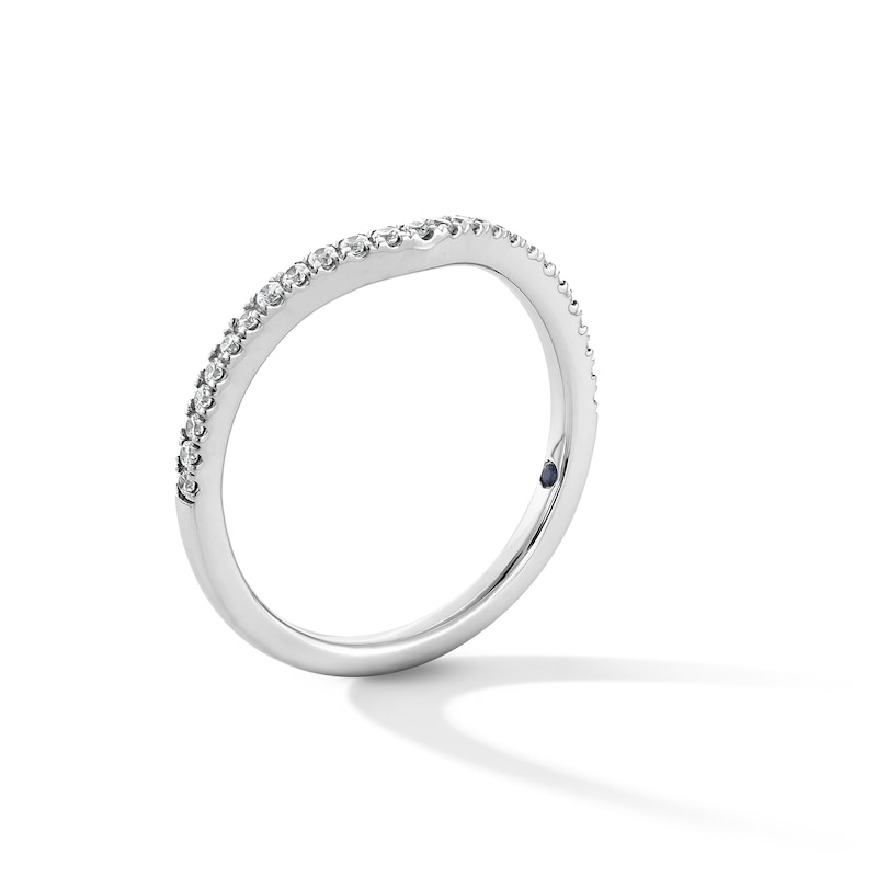 Main Image 2 of Vera Wang Love Collection 1/6 CT. T.W. Diamond Contour Anniversary Band in 14K White Gold