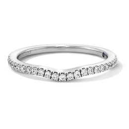 Vera Wang Love Collection 1/6 CT. T.W. Diamond Contour Anniversary Band in 14K White Gold