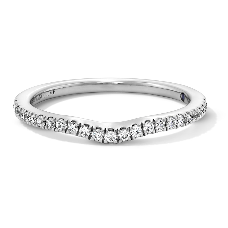 Main Image 1 of Vera Wang Love Collection 1/6 CT. T.W. Diamond Contour Anniversary Band in 14K White Gold