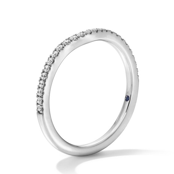 Vera Wang Love Collection 1/6 CT. T.w. Diamond Contour Anniversary Band in 14K White Gold